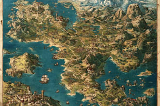 draw a custom map for fantasy, scifi, book or boardgame