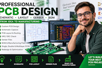 design pcb, pcb layout and schematic using altium, kicad or eagle