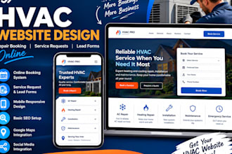 squarespace hvac website design repair booking service request lead forms online