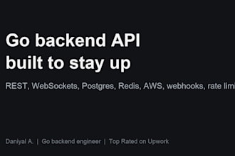 build or fix your golang backend api