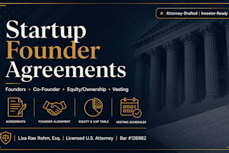 draft a startup founder equity and ownership agreement