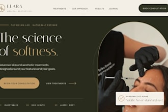 design squarespace med spa website for beauty and skincare businesses