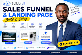 build your builderall sales funnel and landing page
