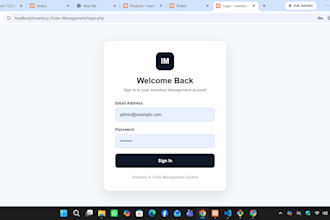 a PHP mysql inventory and order management system