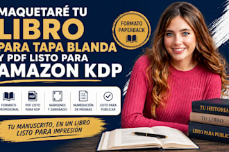 maquetaré tu libro para tapa blanda y PDF listo para amazon KDP