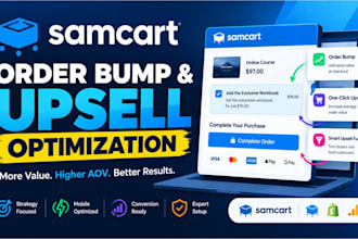 set up samcart order bumps and upsells for digital products