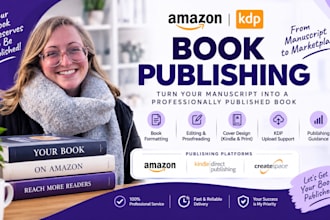 do book publishing, manuscript publishing, ebook publishing on amazon kdp