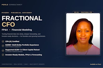 be your fractional cfo for financial modeling, fpa and fundraising