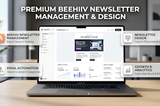 setup beehiiv or hubspot landing page newsletter email automation that converts