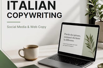 write engaging italian copywriting and social media content