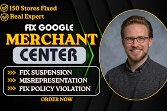 fix google merchant center suspension, misrepresentation and feed errors