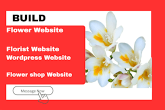 build a modern florist and flower shop website with booking using wordpress