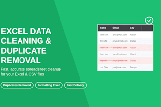clean messy excel or CSV data