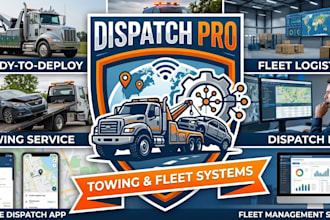 develop towing service dispatch app and fleet management system