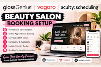 build gloss genius website glossgenius vagaro beauty salon acuity booking setup