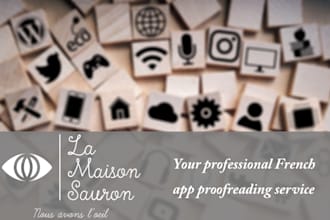 proofread and correct your french app, game and software