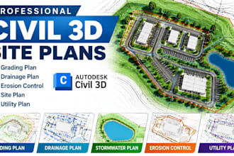 design grading plan, drainage plan, erosion control, site plan, utility plan
