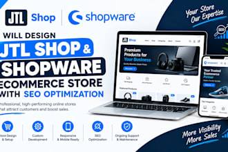 design jtl shop and shopware ecommerce store with SEO optimization