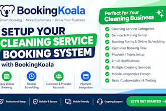build a cleaning service website with bookingkoala  booking system