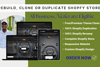 rebuild, clone or duplicate any shopify store or website