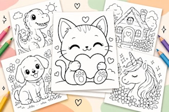 custom coloring pages and coloring books for kids and adults