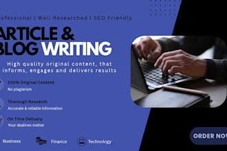write engaging business, finance and technology articles
