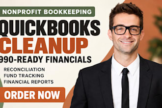 clean up nonprofit quickbooks and prepare form 990 ready financials