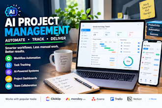 set up ai project management, workflow automation and task tracking