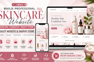 skincare website skincare cosmetics store beauty website skincare shopify store
