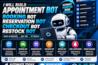 develop booking bot, reservation bot and custom web automation
