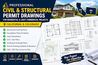 civil and structural permit drawings for california and colorado