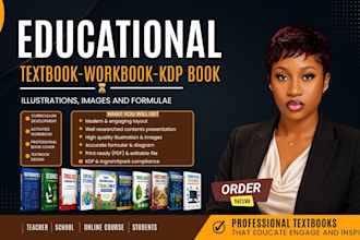 write, design and format educational textbook, workbook design, curriculum plan