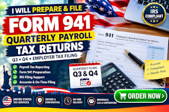 prepare and file quarterly form 941 payroll tax returns