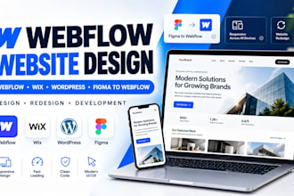 design or redesign webflow, wix, wordpress websites and figma to webflow
