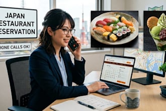 make restaurant reservations and calls  in japan for you