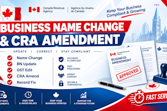 change your canada business name and update cra records