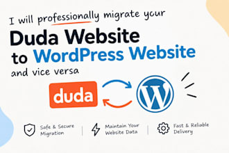 professionally migrate your duda website to wordpress website and vice versa