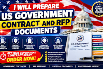 prepare US governmet contract and rfp documents