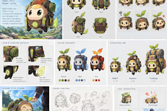 design custom fakemon pokemon creatures and monster character art
