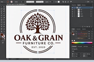 design a professional woodworking, furniture or carpentry logo