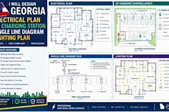 design georgia electrical plan ev charging station single line diagram lighting