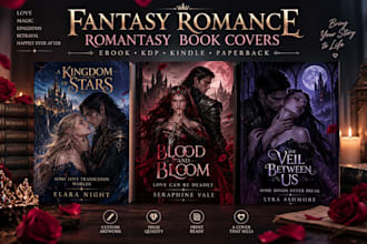 design fantasy romance book cover romantasy ebook cover kdp kindle and paperback