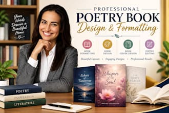 do poetry book formatting, poetry book design poetry book cover poetry editing