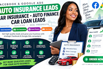 auto insurance leads car insurance auto finance car loan via facebook google ads