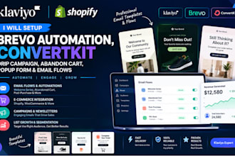 automation, campaigns, and popup forms in brevo or klaviyo
