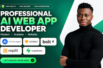 build ai website, ai web app, ai saas and ai agent