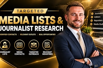 build targeted media lists, journalist outreach and premium PR campaigns