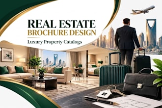 design professional real estate brochure, flyer, and property catalog