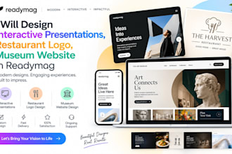 readymag interactive presentation design restaurant logo museum website