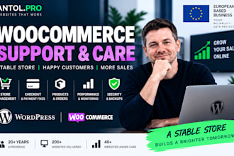 rovide woocommerce support and maintenance